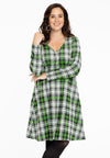 Dress A-line NEON CHECK - black - #2