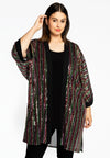 Kimono sequins RAINBOW - black - #1