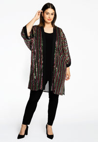 Kimono sequins RAINBOW - black - #2