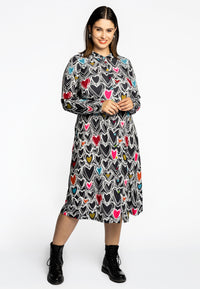 Blouse midi HEARTS - black - #1