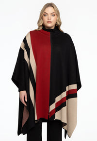 Poncho cardigan zip - black - #1