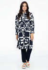 Tunic smock sleeve ABSTRACT - blue - #2