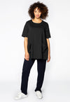 Tunic pockets POPLIN - black