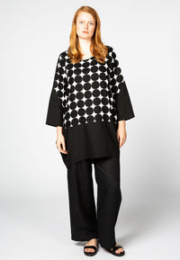 Tunic shaped bottom CIRCLE - black - #1