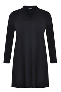 Tunic v-neck INTERLOCK - blue - #4
