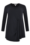 Tunic pleated drape waist - blue - #3