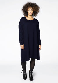 Pullover dress WOOL - blue - #1