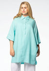 Blouse polo LINEN - blue - #2