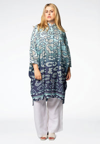 Blouse wide long LUGO - blue - #1