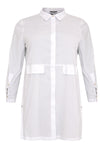 Shirt slits COTTON STRETCH - white - #3