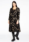 Dress with pleats GRACE - black