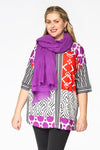 Shawl crispy wool purple - purple - #2