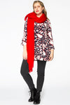 Shawl crispy wool red - red