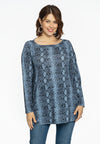 Tunic flare boat neck SNAKE - blue - #2