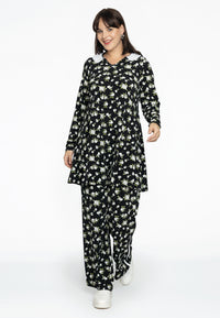 Tunic wide bottom collar ALBA - black - #1