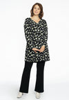 Tunic V-neck pleat ALBA - black - #1