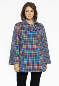 Tunic a-symmetric collar HIGHLANDS - indigo - #2