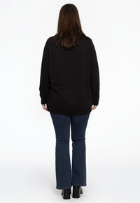 Sweater strass buttons - black - #3