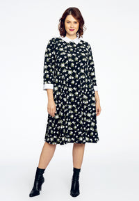 Dress white collar ALBA - black - #2