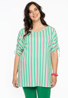 Tunic shoulder strings STRIPY - green - #1