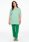 Tunic shoulder strings STRIPY - green - #2