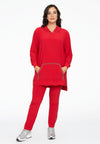 Hoodie strass front pocket DOLCE - red - #1