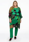 Dress bat sleeve SPLITLEAVE - green