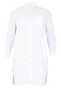 Blouse-dress POPLIN STRETCH - white - #4