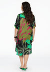 Dress grandad collar SPLITLEAVE - green - #2