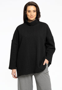 Pullover wide COZY - black - #2