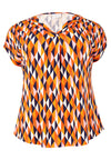 Tunic V-neck HARLEQUIN - orange - #4