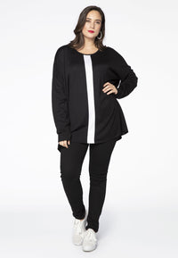 Pullover stripe wide - black - #1