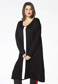 Dress knitted A-line - black - #2