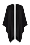 Poncho knitted - black - #4