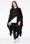 Poncho knitted - red - #1