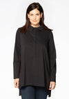 Blouse buttoned side slits - black - #2