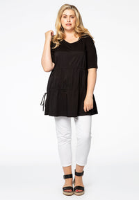 Top drawstrings COTTON STRETCH - black - #1