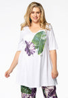 Tunic leave wide bottom COTTON - white - #2