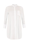 Blouse long COTTON STRETCH - white - #2
