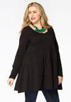 Tunic frilled ORGANIC COTTON - black - #2