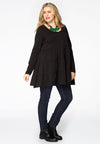 Tunic frilled ORGANIC COTTON - black - #1