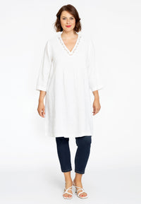 Tunic pintucks LINEN - white - #1