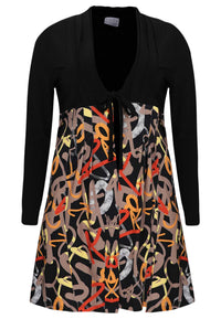 Cardigan with bow GRAPHIC - black - #4