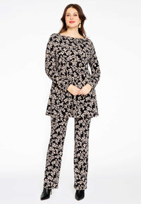 Tunic flare boat neck EMILY - black - #1