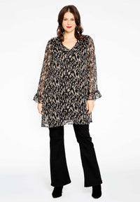 Tunic wide bottom ruffles MEDINA - black - #2