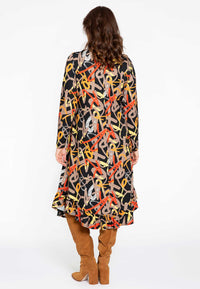 Polodress with frill GRAPHIC - black - #3