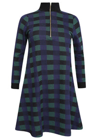 Dress zipper TARTAN - green - #4