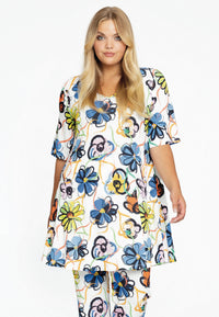 Tunic wide bottom ROSITA - white - #2