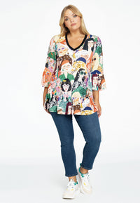 Tunic frilled sleeve GIRLS - multi - #1