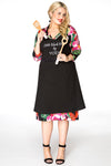 Apron Black Dress Yoek - black